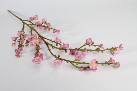 Branche de cerisier artificielle rose H116cm