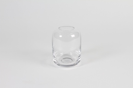 Vase en verre transparent D8cm H10.5cm