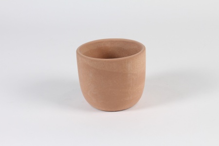 Cache-pot en béton terracotta D12.5cm H11cm