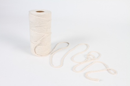 Bobine en coton écru 5mm x 100m