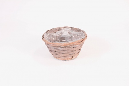 Coupe osier gris mat d20 cm h10 cm