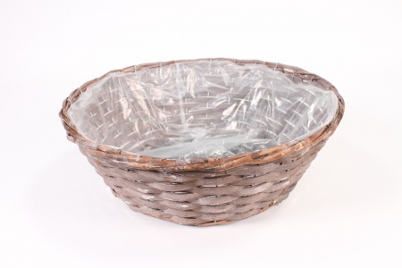 Coupe osier gris mat D40cm H14cm