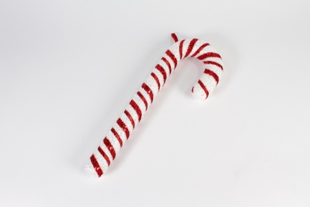 Suspension de sucre d'orge mousse blanc brillant d4 cm h34 cm