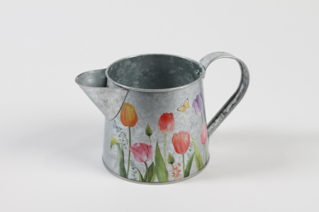 Arrosoir en zinc tulipe 18,5x11,5cm H10cm