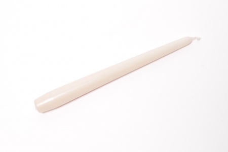 Boite de 12 bougies flambeaux crème H25cm