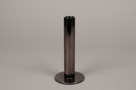 Bougeoir métal noir D3cm H18.5cm