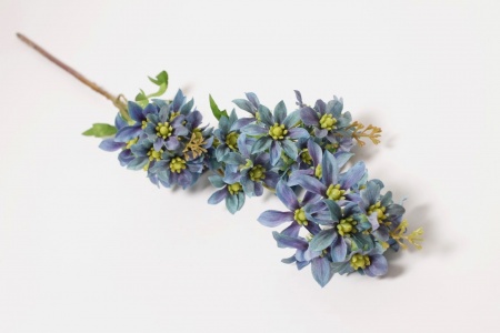 Fleur artificielle bleue H70cm