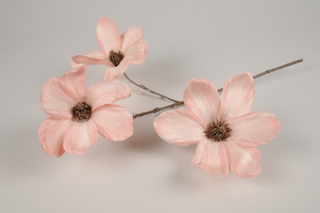 Magnolia artificiel givré rose clair H48cm