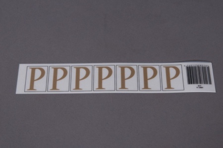 Pochette de 50 lettres P 33mm