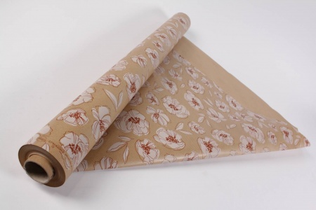 Rouleau de papier kraft motif fleur 80cmx40m
