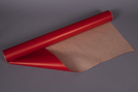 Rouleau de papier kraft rouge 0,80x50m