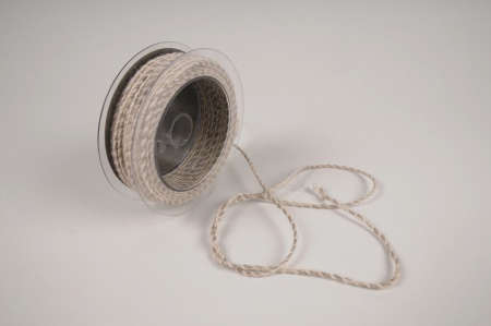 Ruban corde taupe 3mm x 25m