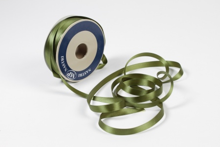Ruban de satin vert olive 12mm x 100m