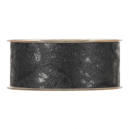 Ruban en simili cuir noir 40mm x 20m