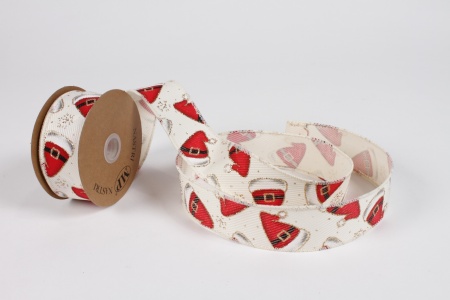 Ruban noël motif bonnet 40mm x 10m