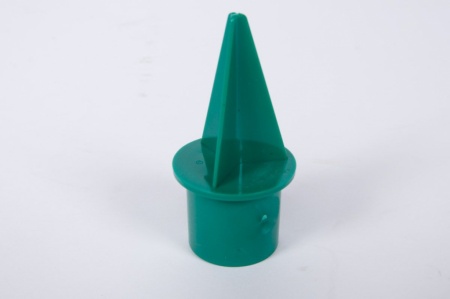 Sachet de 25 bougeoirs plastique vert D2.3cm