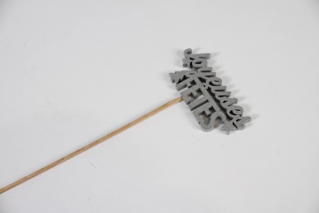 Sachet de 25 pics Joyeuses Fêtes argent H54cm