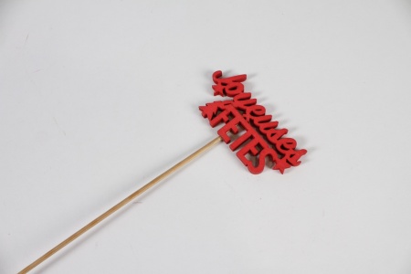 Sachet de 25 pics Joyeuses Fêtes rouges H54cm