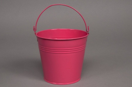 Seau en zinc fuchsia D6cm H5,5cm