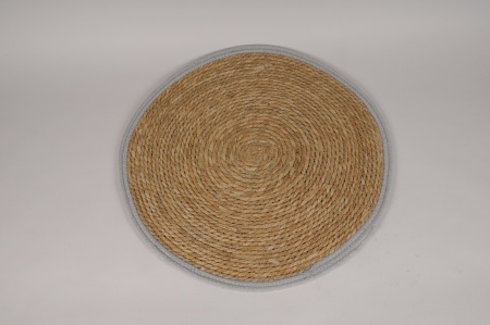 Tapis en jonc naturel D58cm