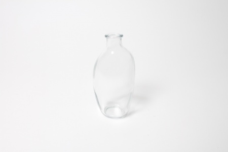 Vase bouteille en verre transparent D7cm H15cm
