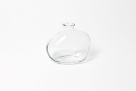Vase déco en verre transparent D11cm H10cm