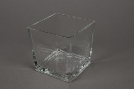 Vase en verre 12x12cm H12cm