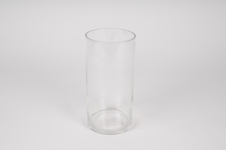 Vase en verre cylindre D10cm H20cm