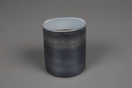 Verrine en verre gris D6.5cm H7.5cm